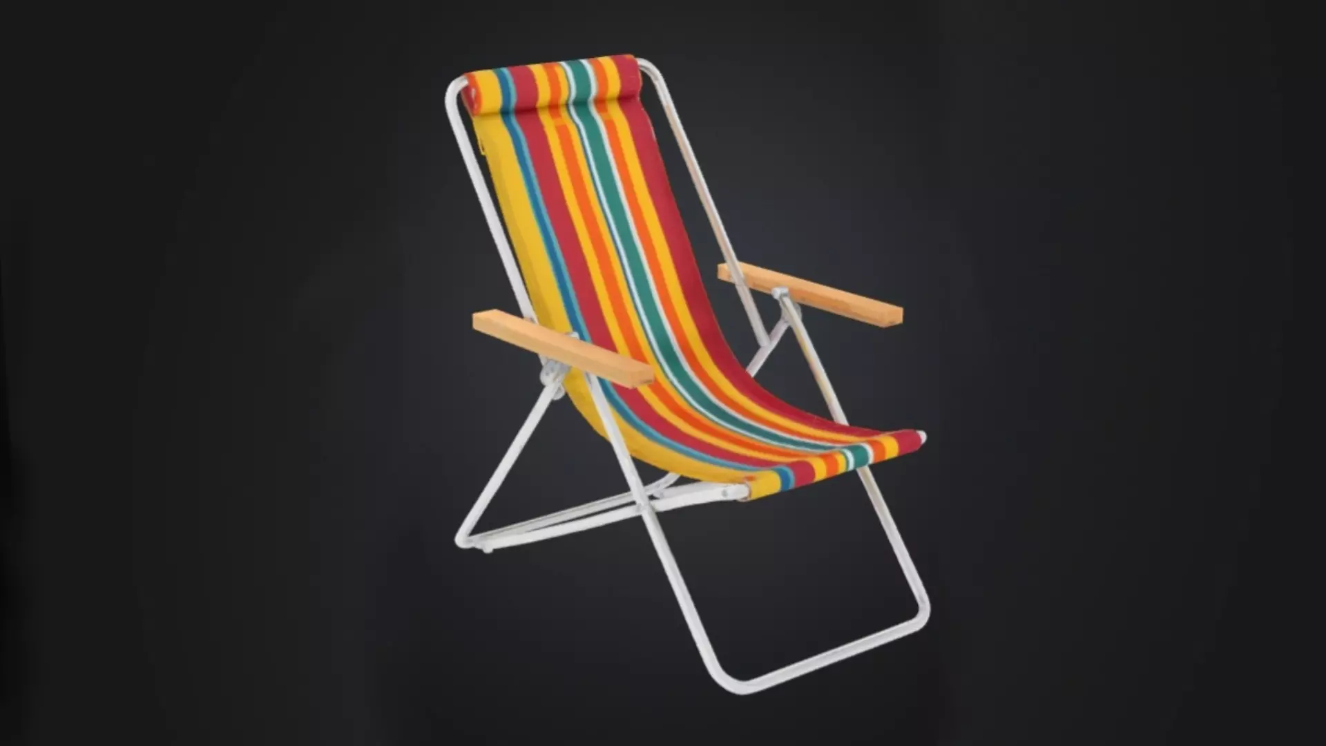 Beach chair 3D model_1