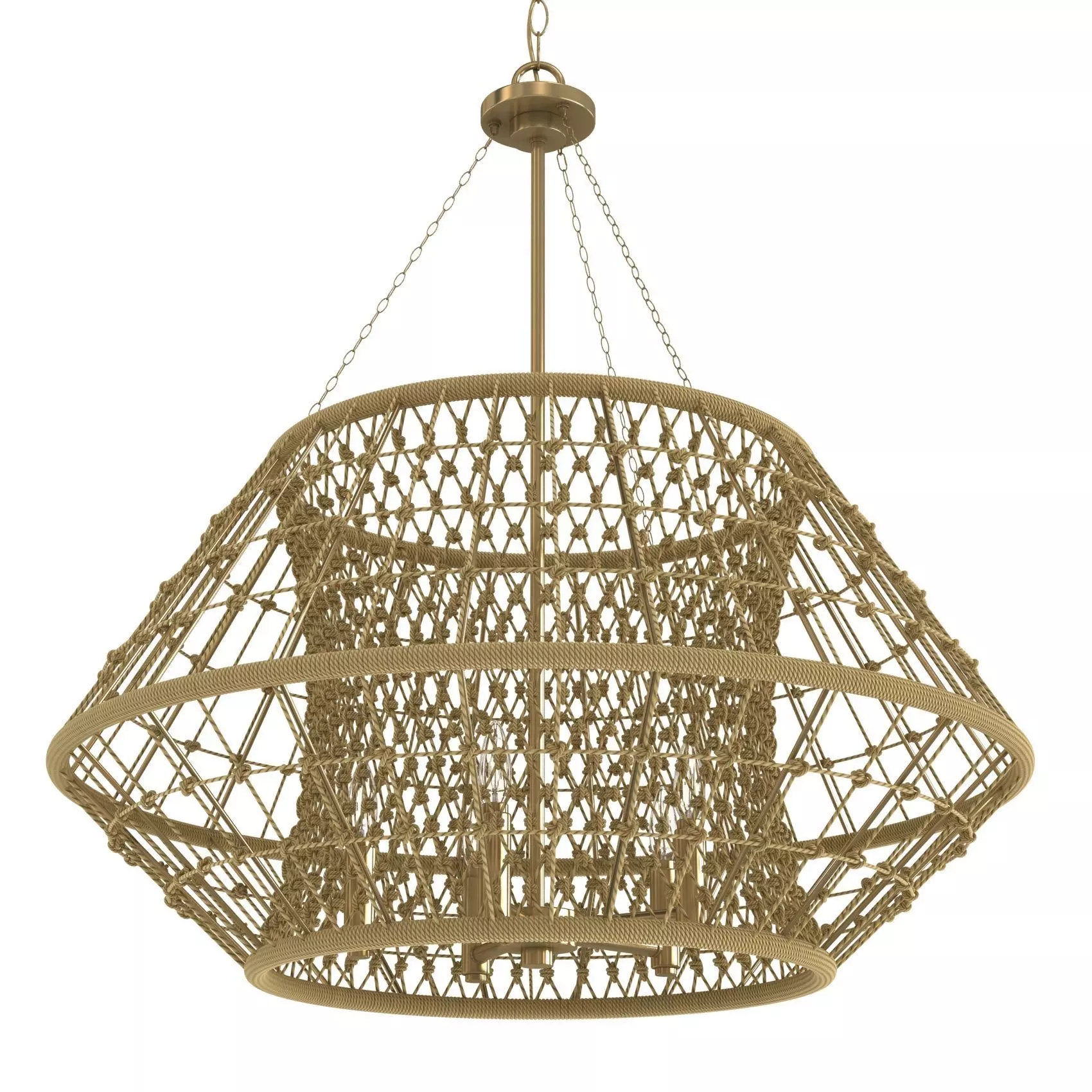 Laila Collection Five Light Chandelier Progress Lighting 3D model_3