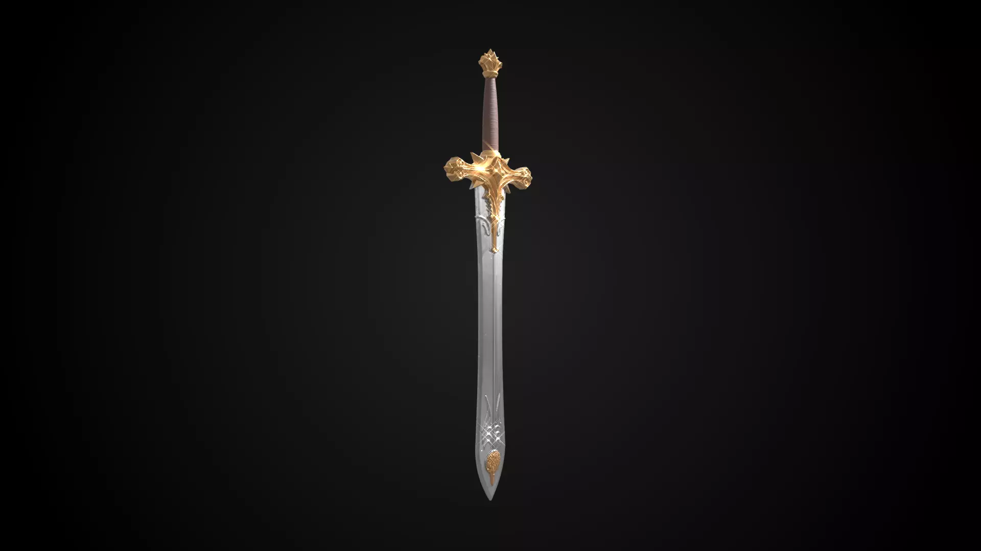 Stylized Rohan Sword - Sun Vow - Game Ready 3D model_3