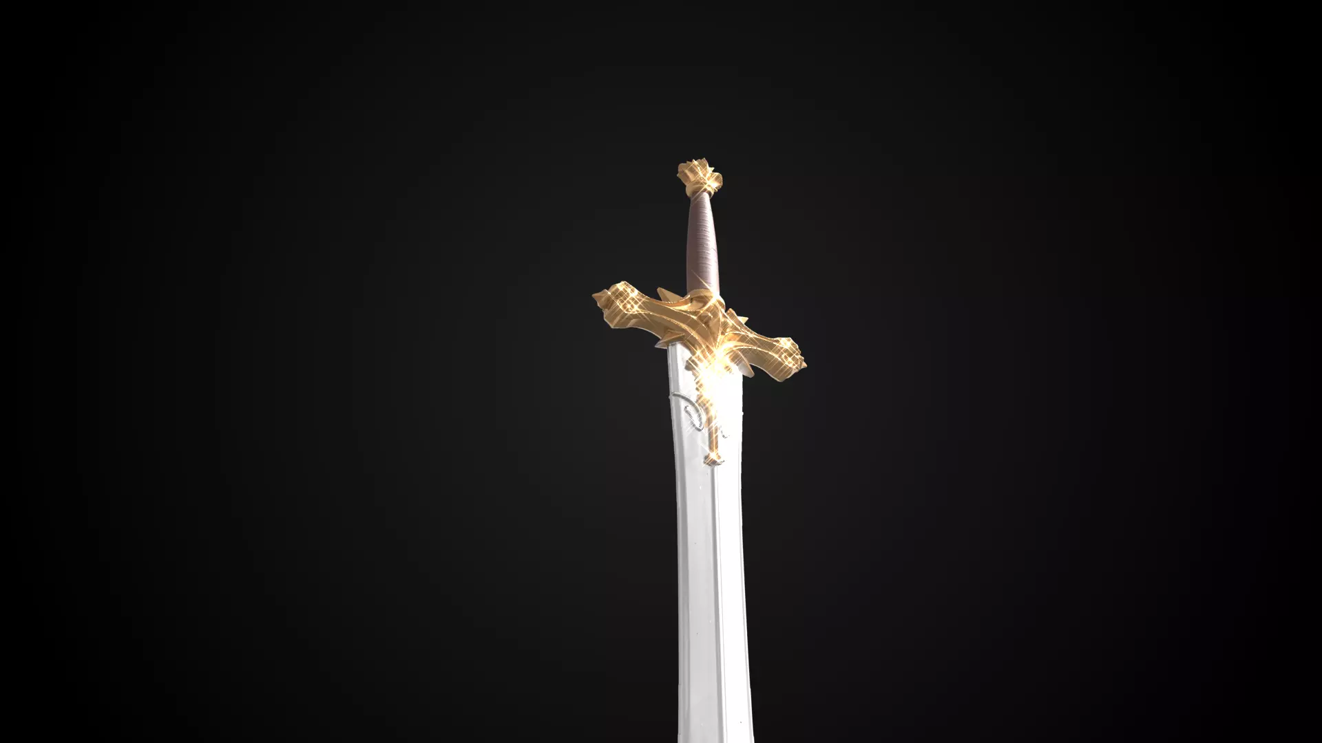 Stylized Rohan Sword - Sun Vow - Game Ready 3D model_4