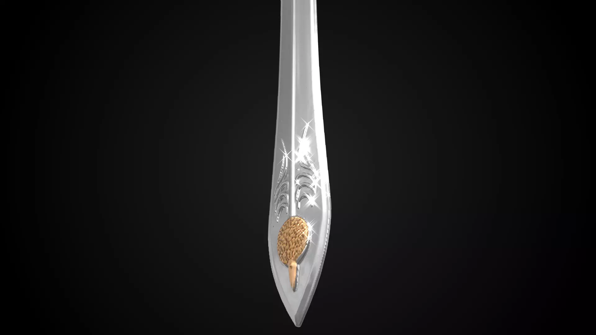 Stylized Rohan Sword - Sun Vow - Game Ready 3D model_5