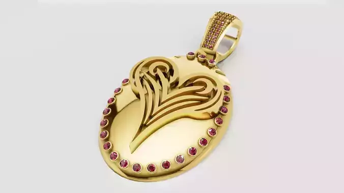 3D GOLD PENDANT 