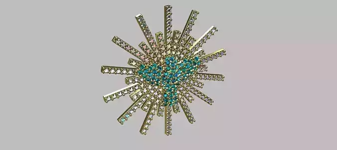 Studded Holy Spirit Pendant 3D print model