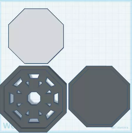 LED base 3 sizes 3D print model_1