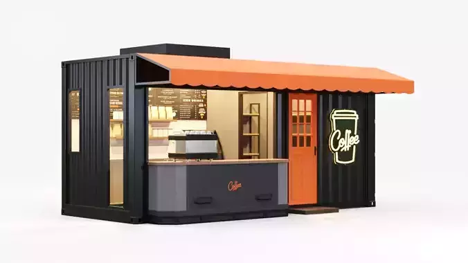 Coffee Shop Container Kiosk