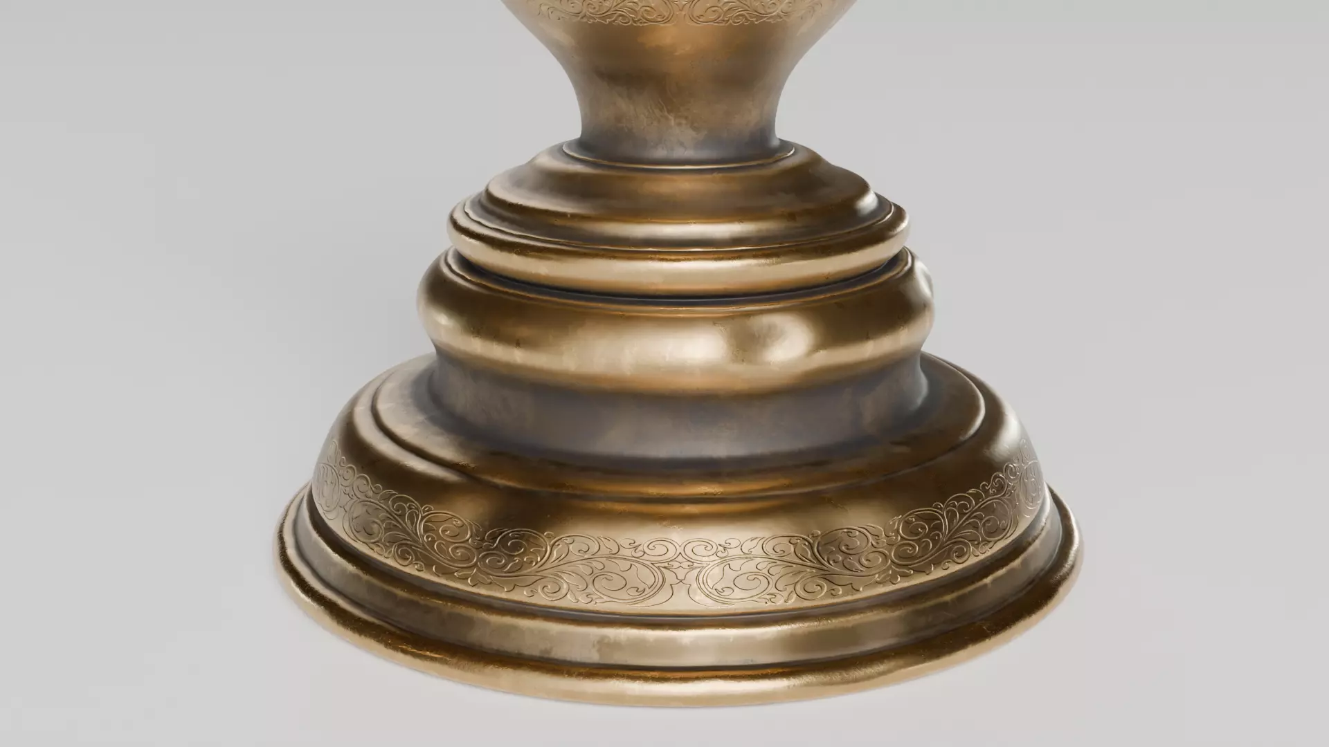 copper low candlestick 3D model_4
