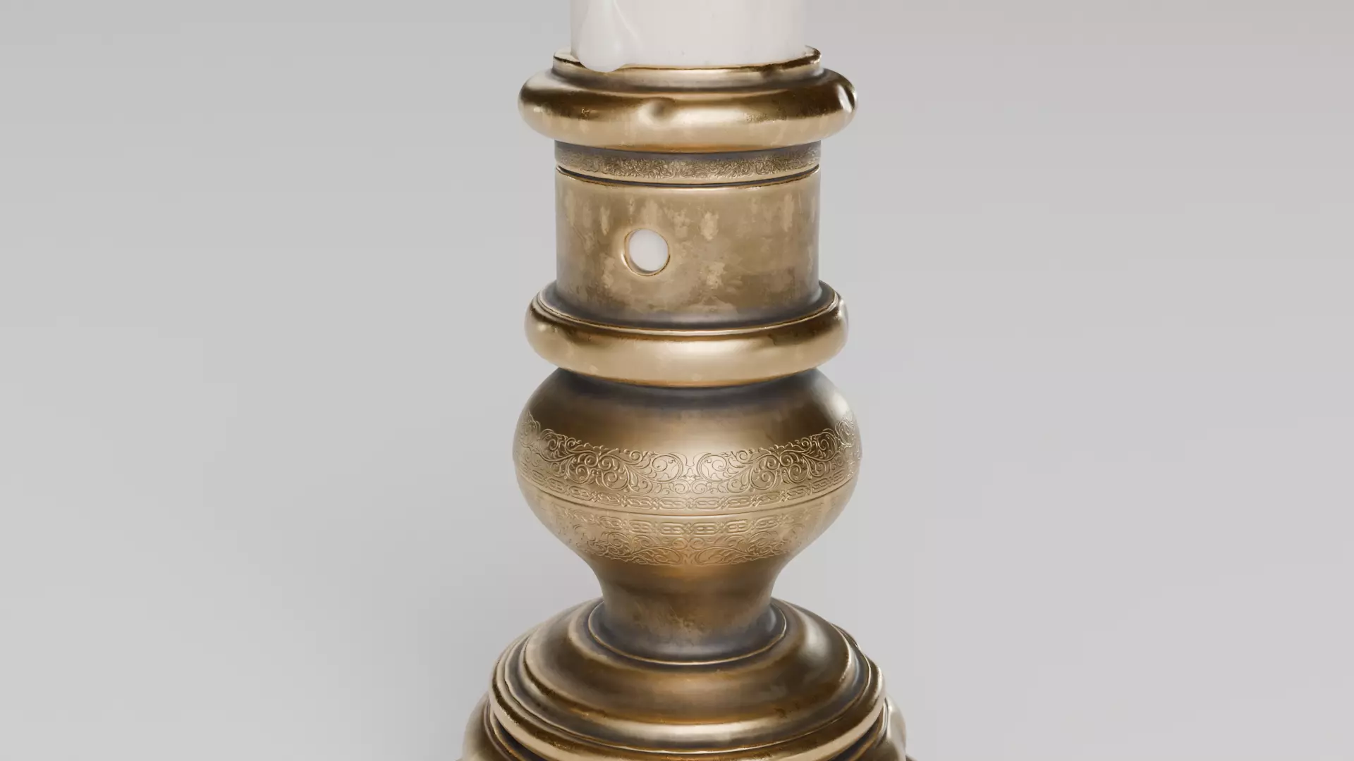 copper low candlestick 3D model_3