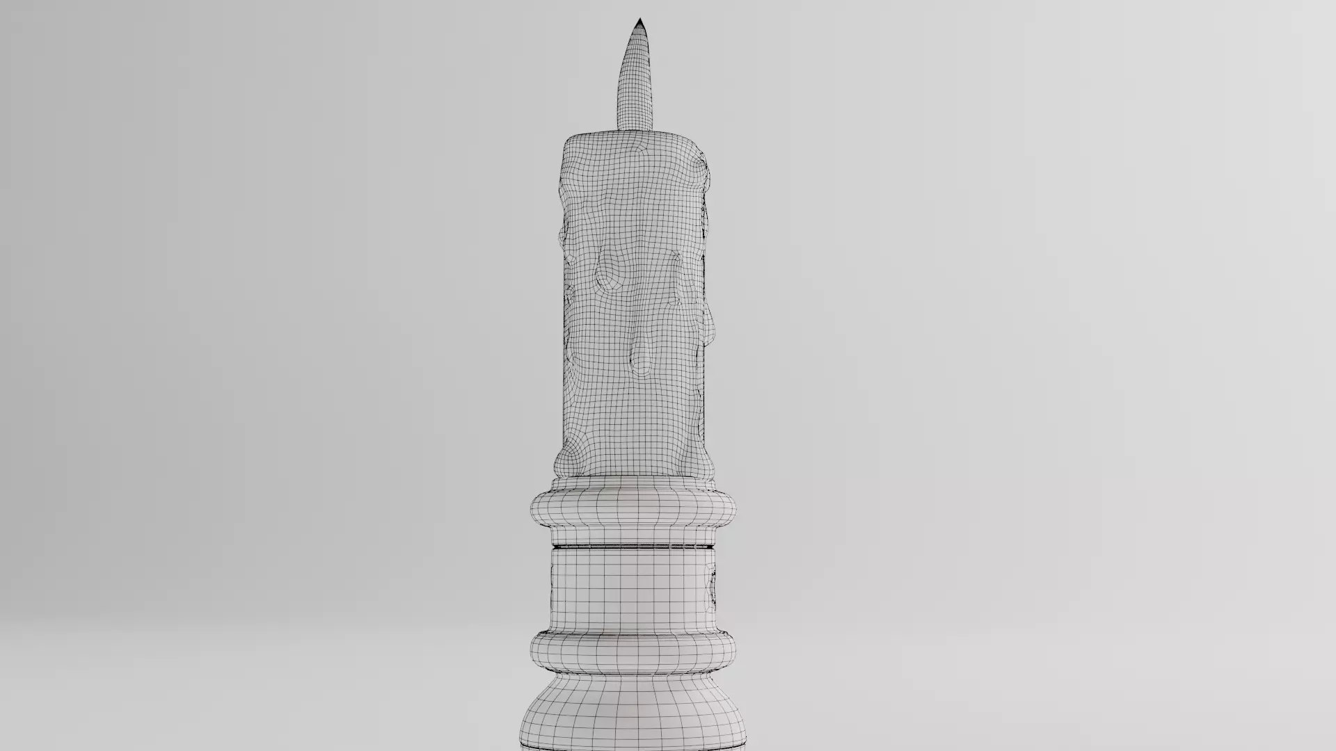 copper low candlestick 3D model_9