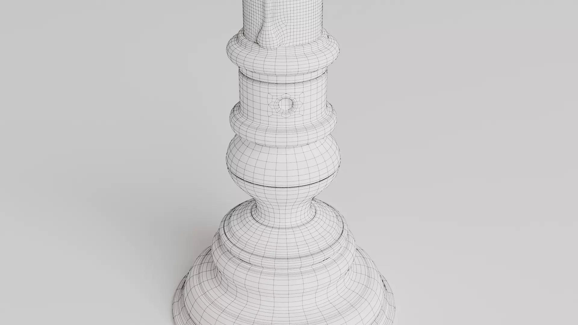 copper low candlestick 3D model_11