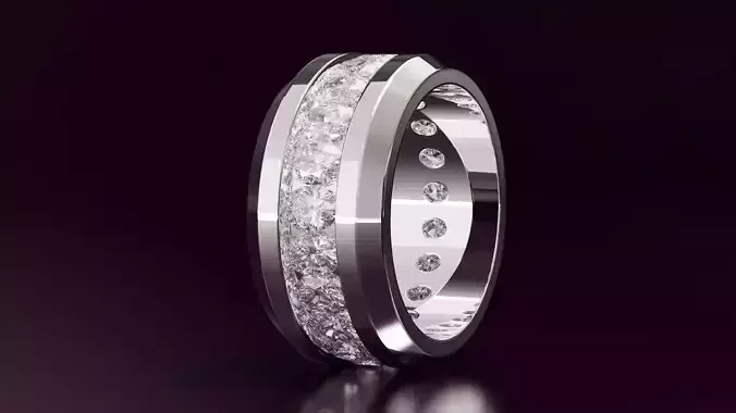 Channel Set Oval Eternity Ring N10 2856CT EU54 3D print model