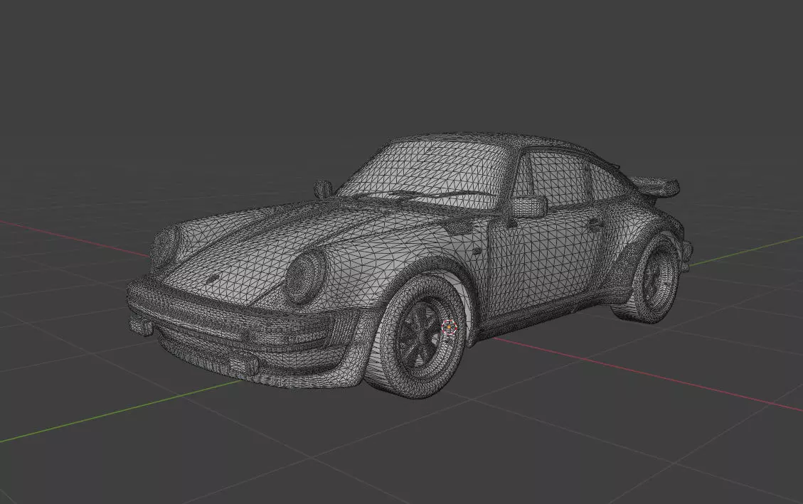 Porsche 911 Turbo 930 Low-poly 3D model_16