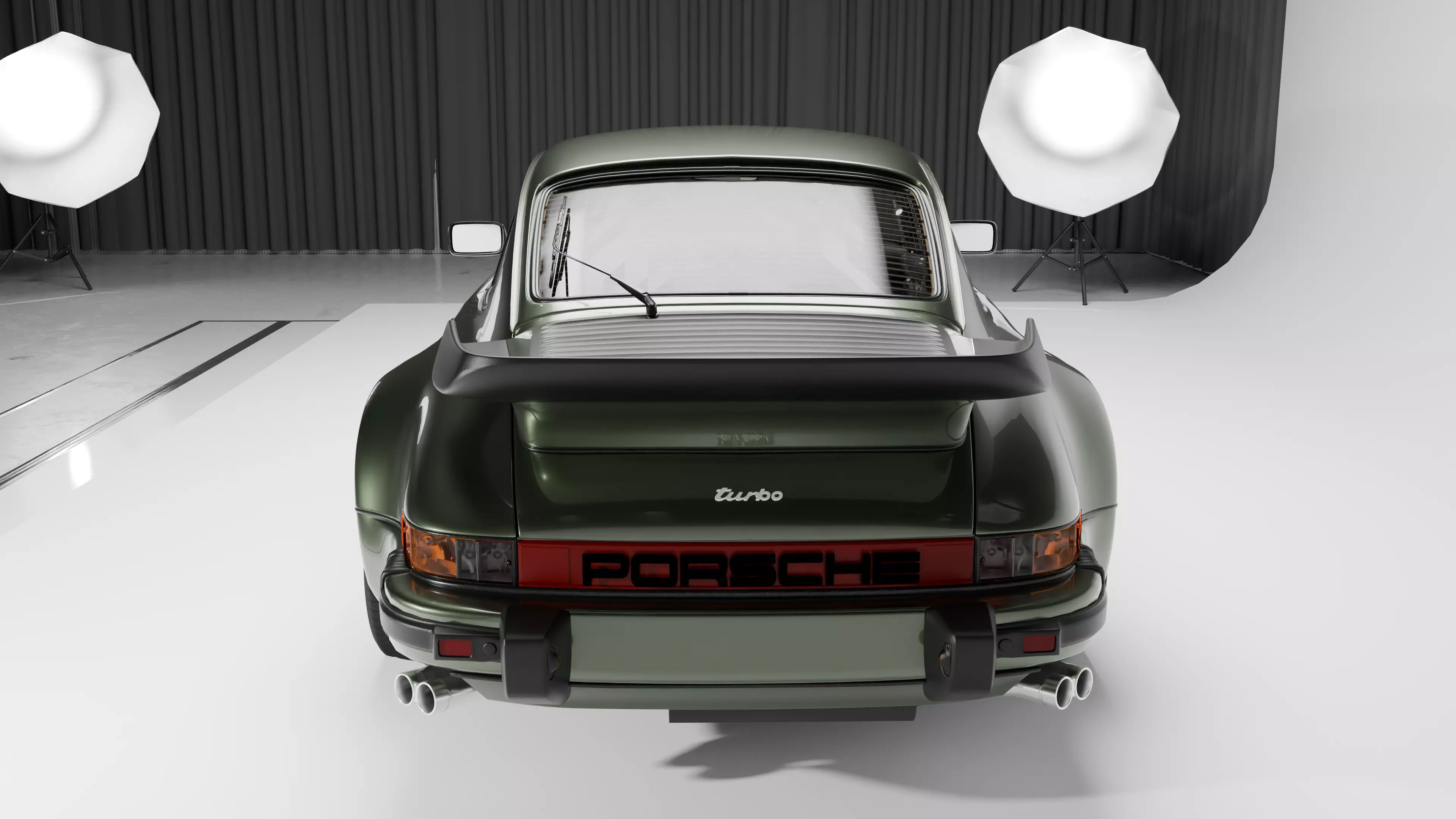 Porsche 911 Turbo 930 Low-poly 3D model_8