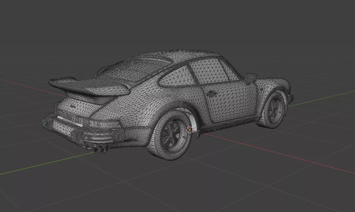 Porsche 911 Turbo 930 Low-poly 3D model_17