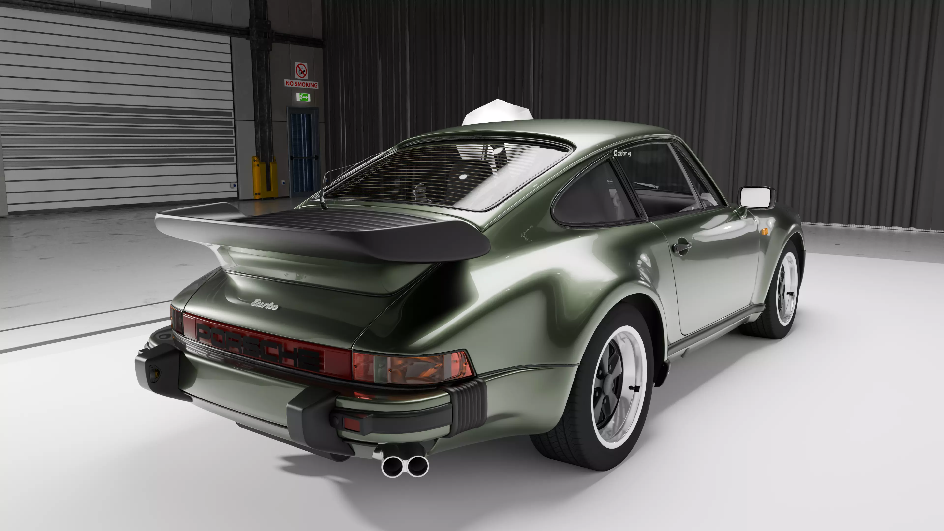 Porsche 911 Turbo 930 Low-poly 3D model_12