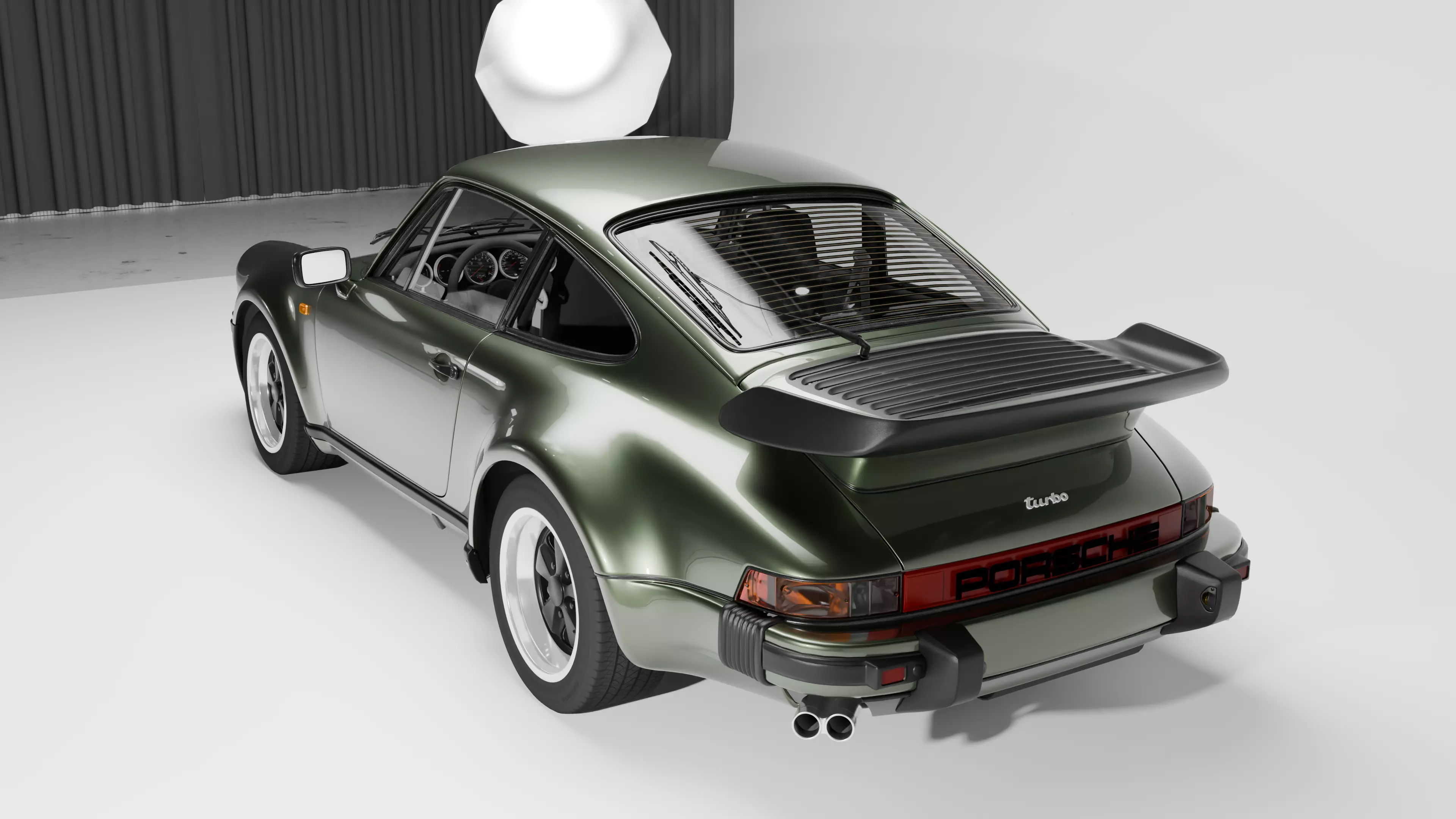 Porsche 911 Turbo 930 Low-poly 3D model_5