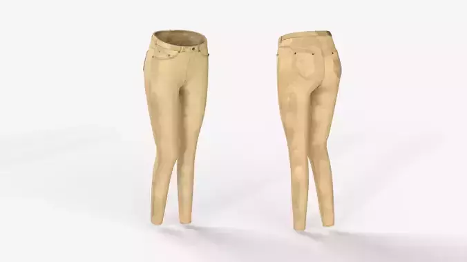 Woman Gold  Suede  Pants