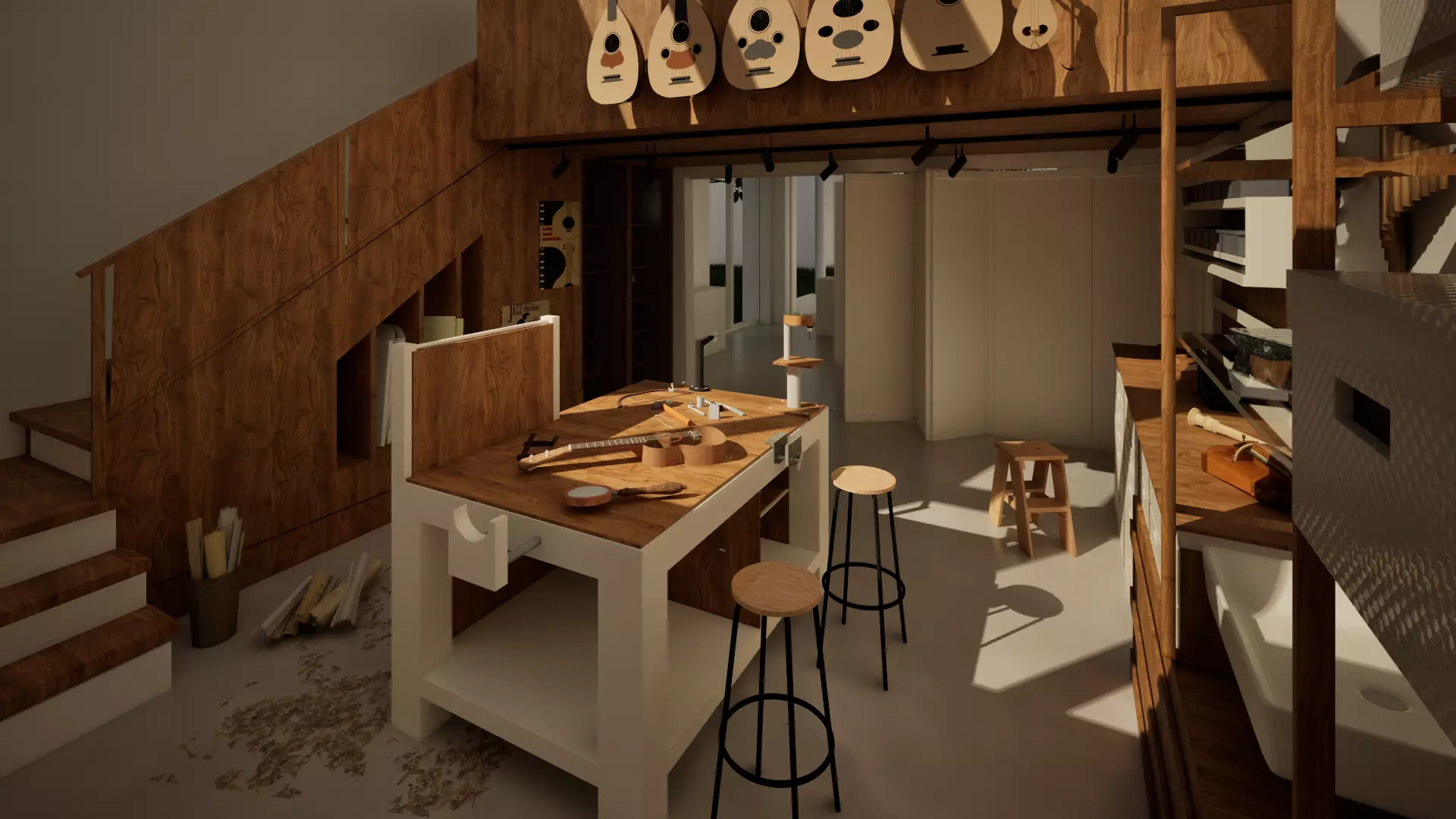 Luthier Workshop 3D model_2