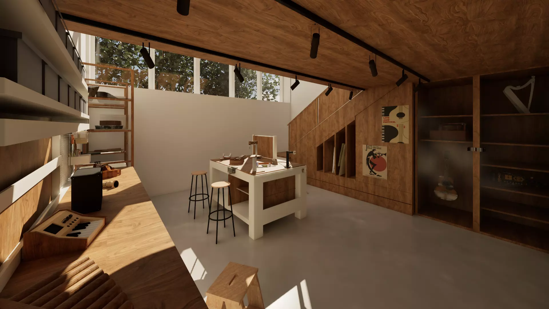 Luthier Workshop 3D model_1