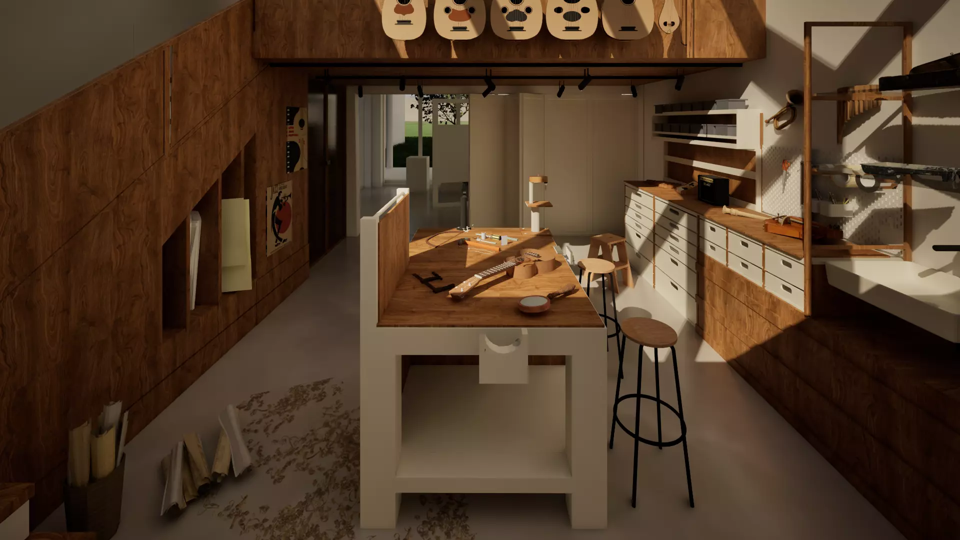 Luthier Workshop 3D model_6