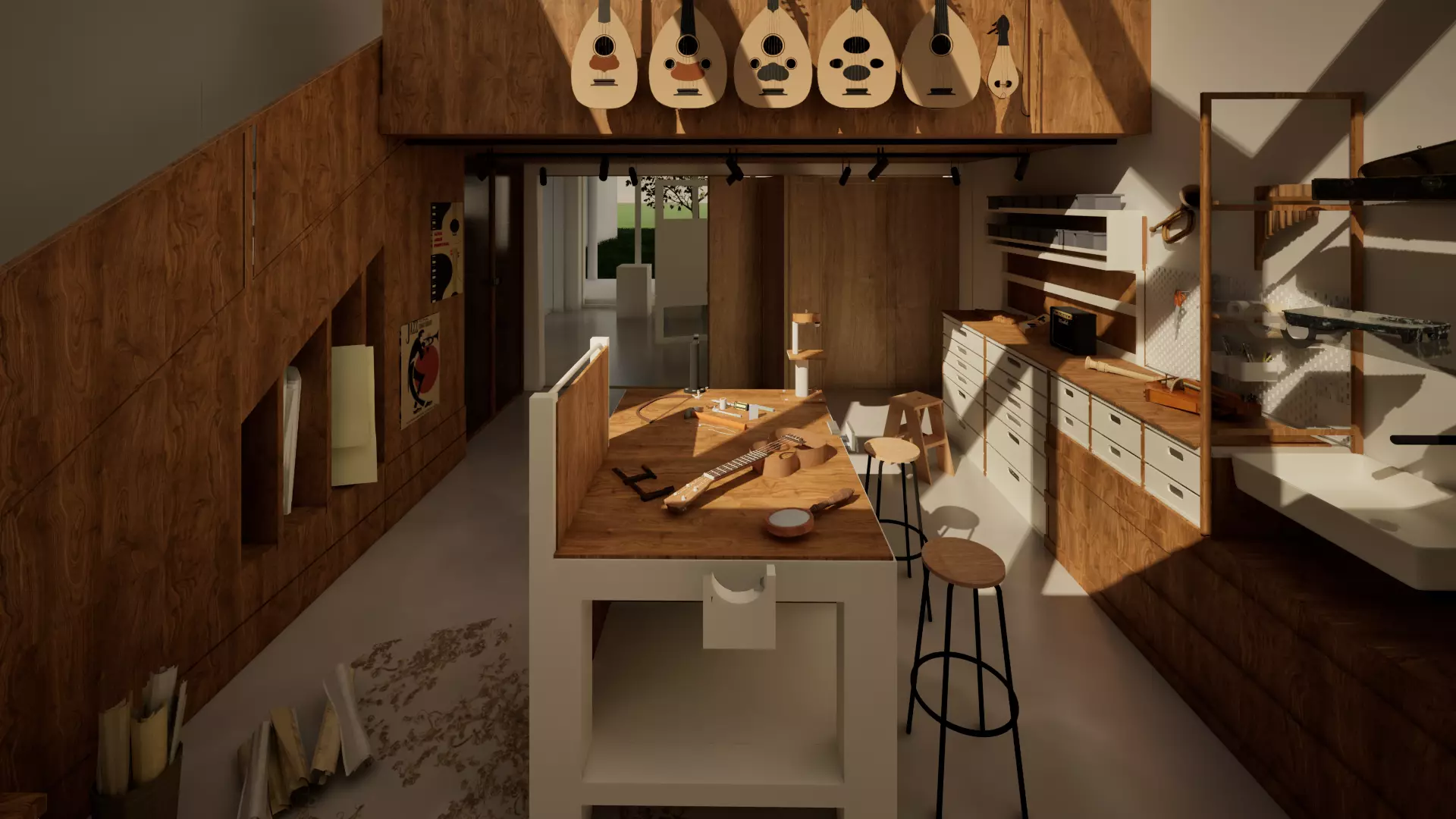 Luthier Workshop 3D model_3