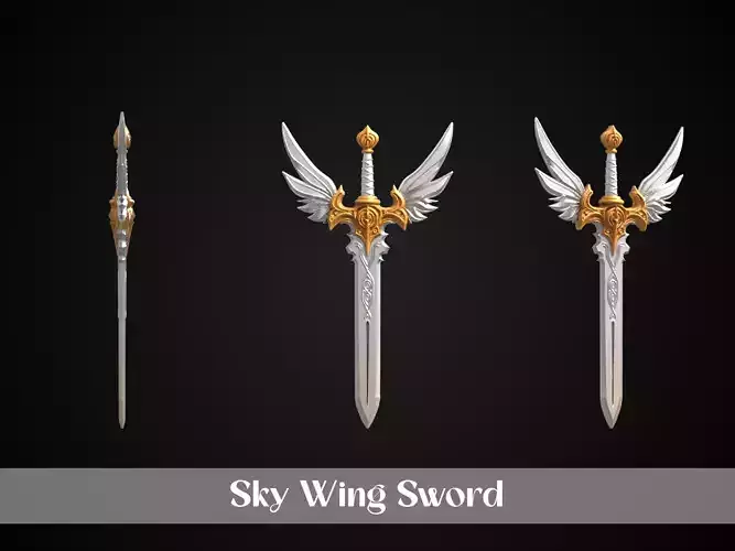 Stylized Rohan Sword - Sky Wing