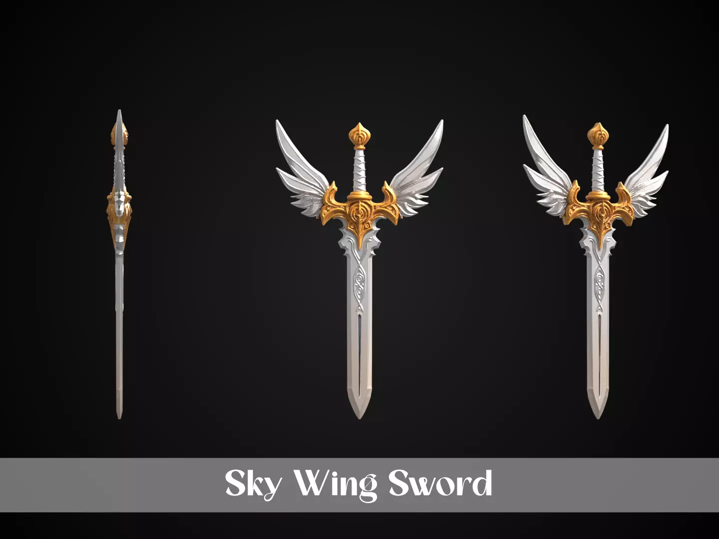 Stylized Rohan Sword - Sky Wing 3D print model