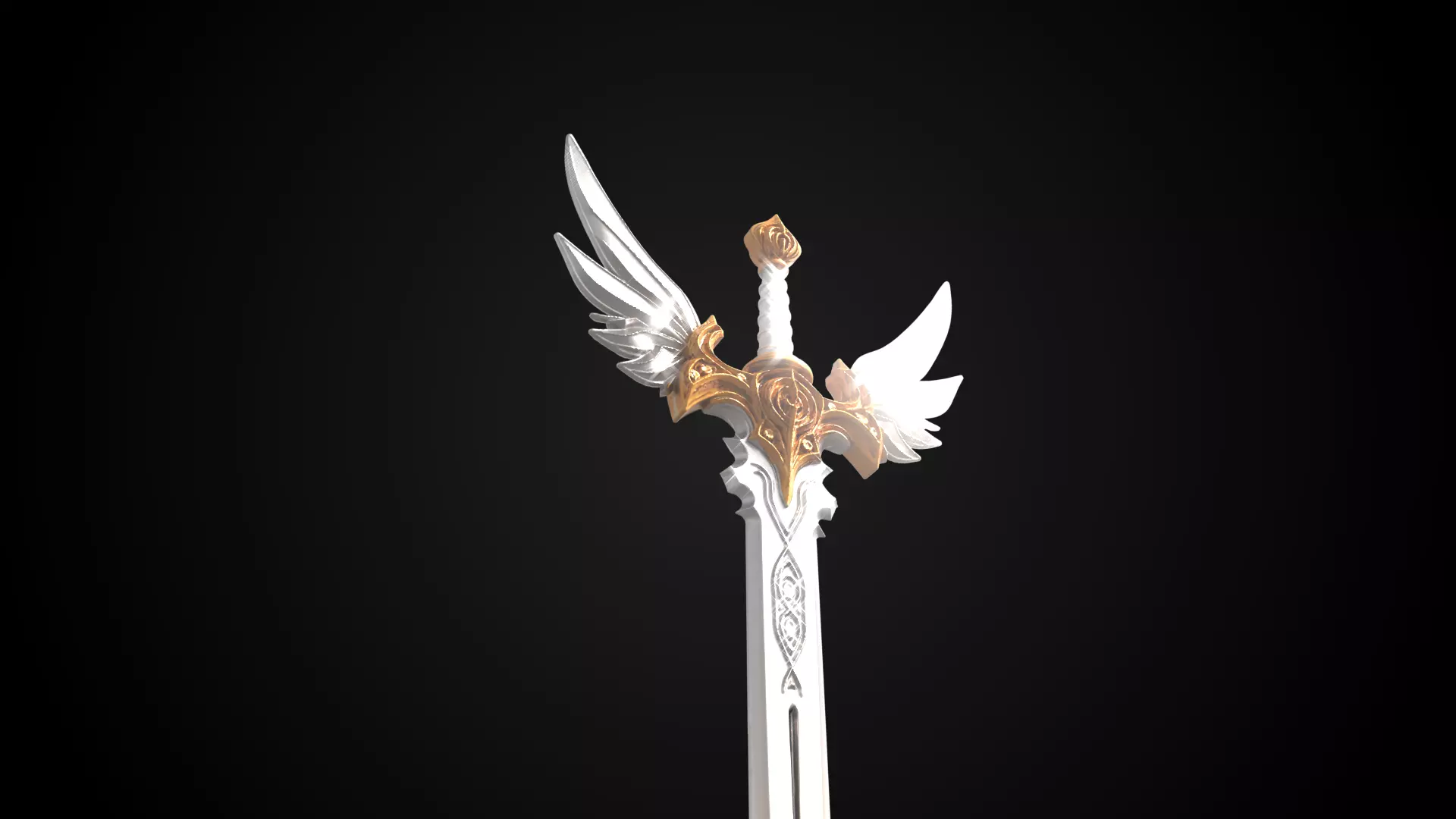 Stylized Rohan Sword - Sky Wing - Game Ready 3D model_4