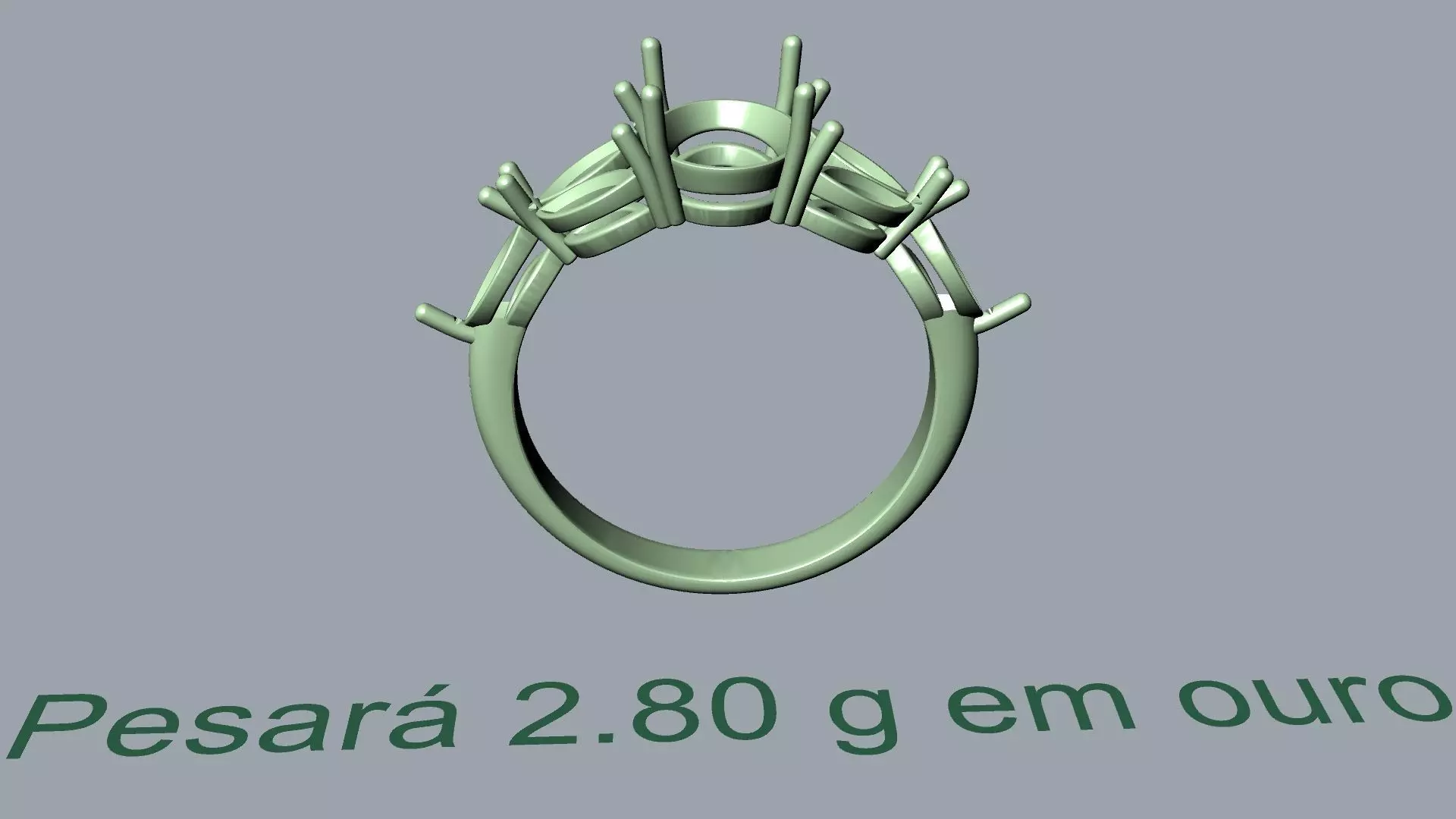 Navetes Oval Stone Ring 3D print model_13