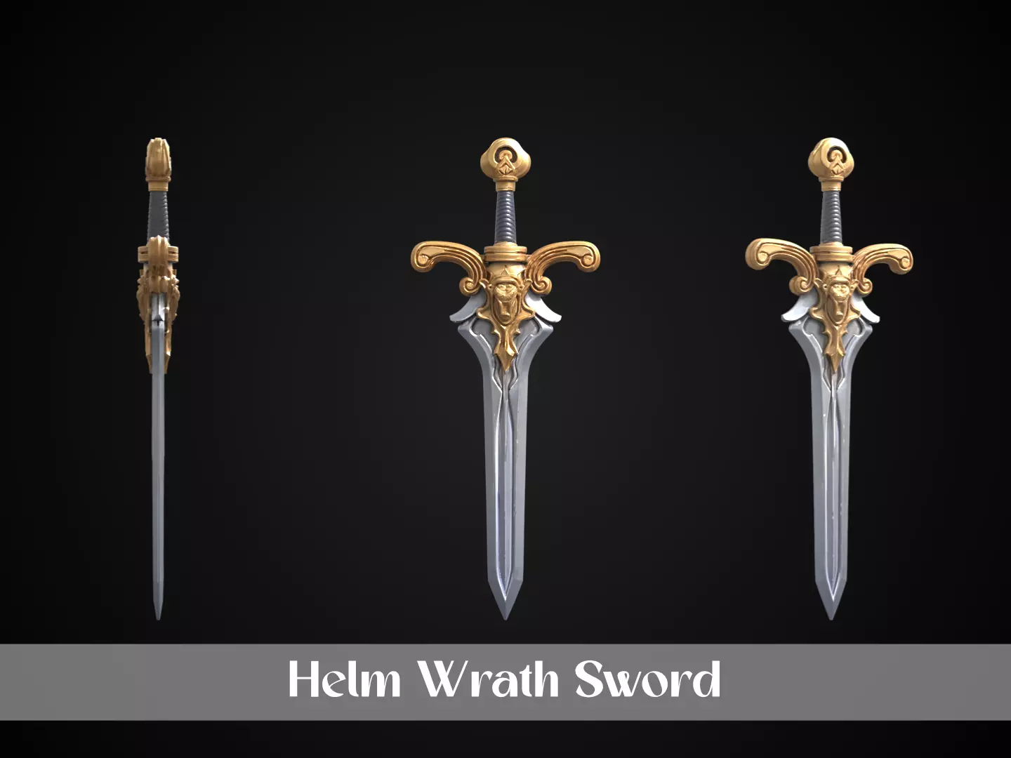 Stylized Rohan Sword - Helm Wrath 3D print model