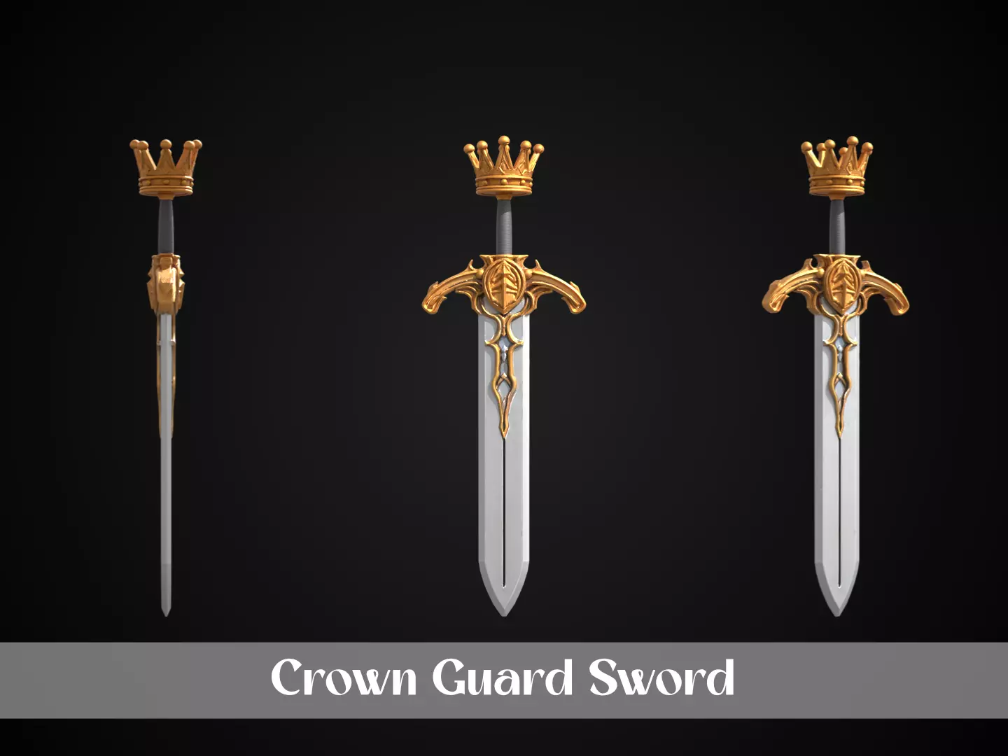 Stylized Rohan Sword - Crown Guard 3D print model