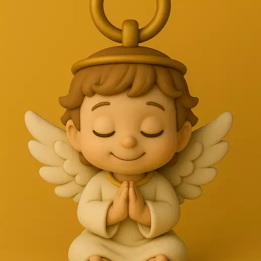 Serene Angel Charm 3D print model