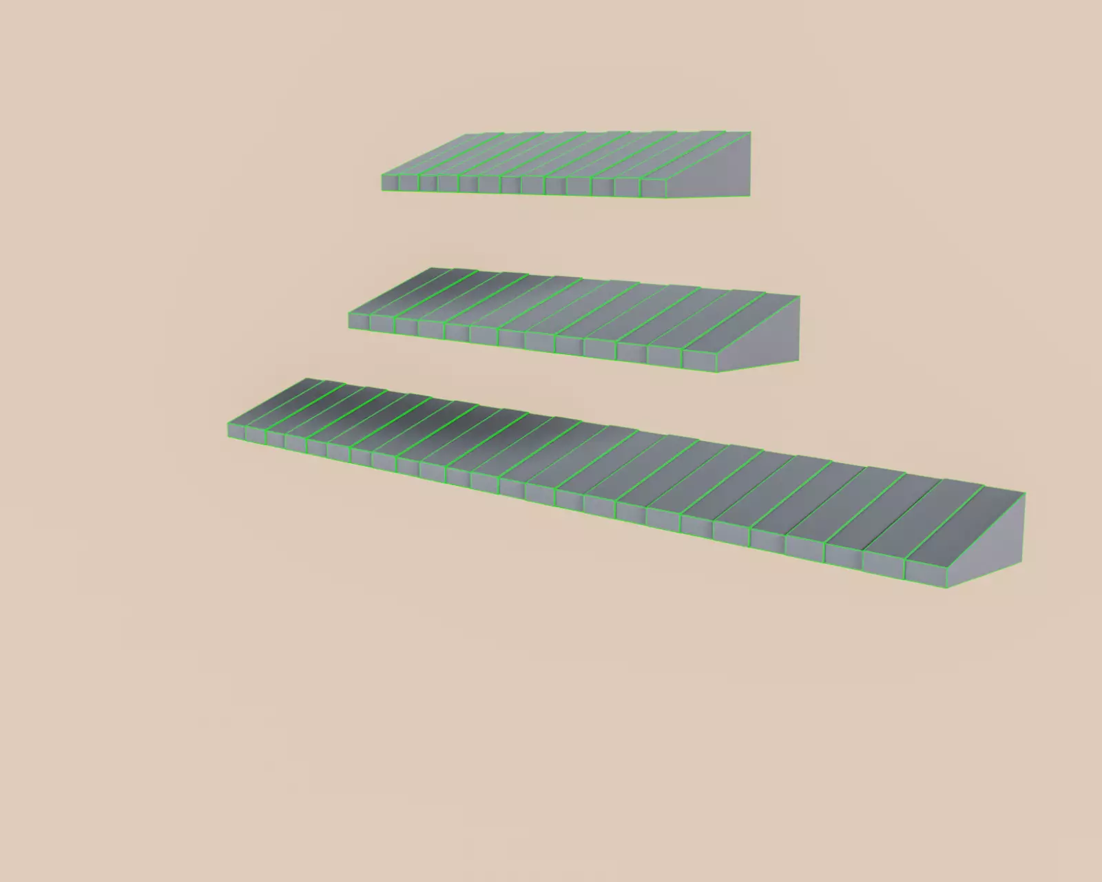 Exterior Awning Type D Set of 3 Low-poly 3D model_18