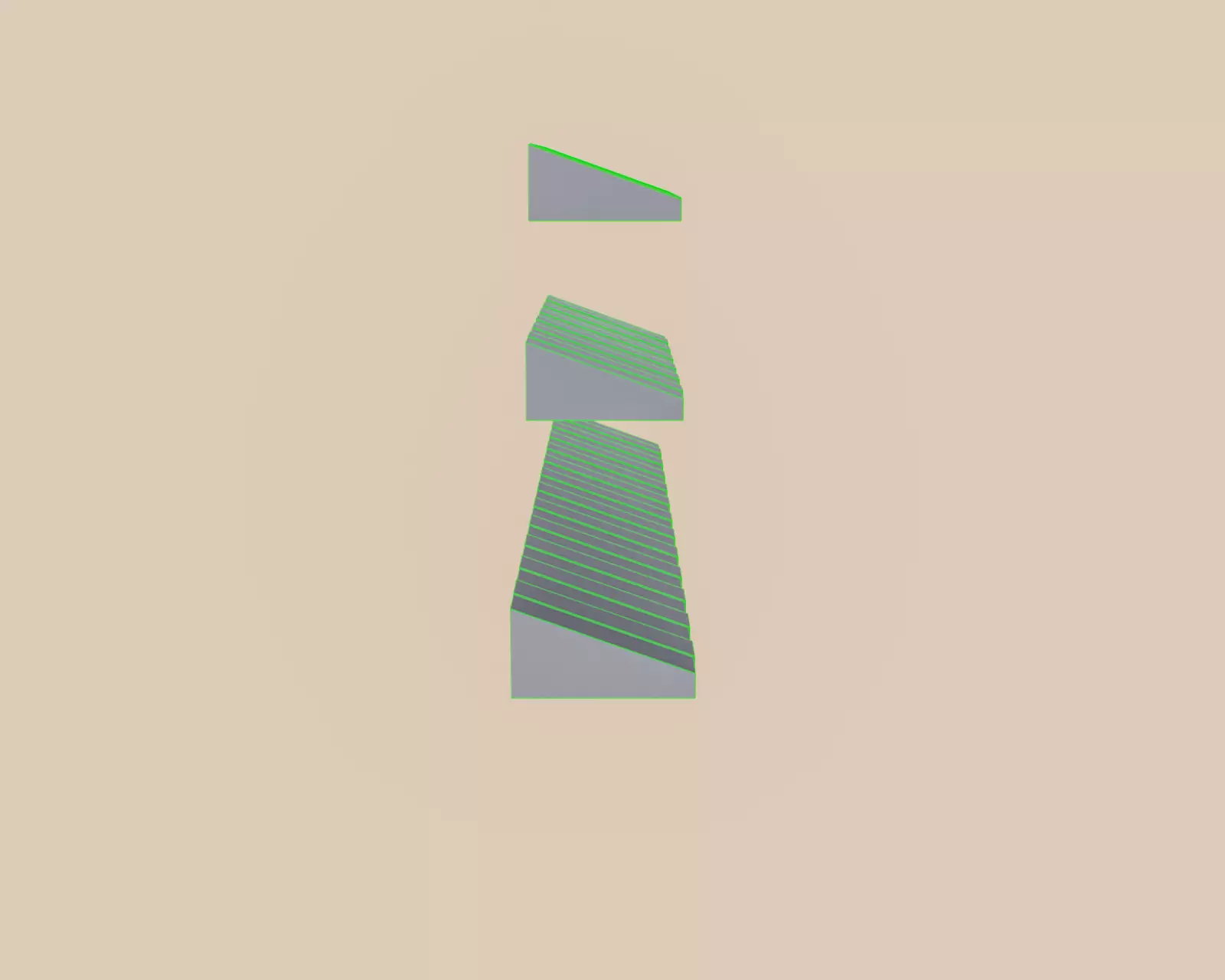 Exterior Awning Type D Set of 3 Low-poly 3D model_13