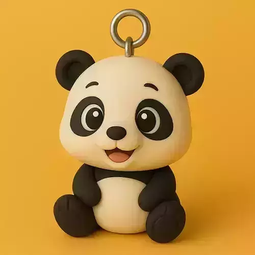 adorable Panda Keychain 3D Model 3D print model
