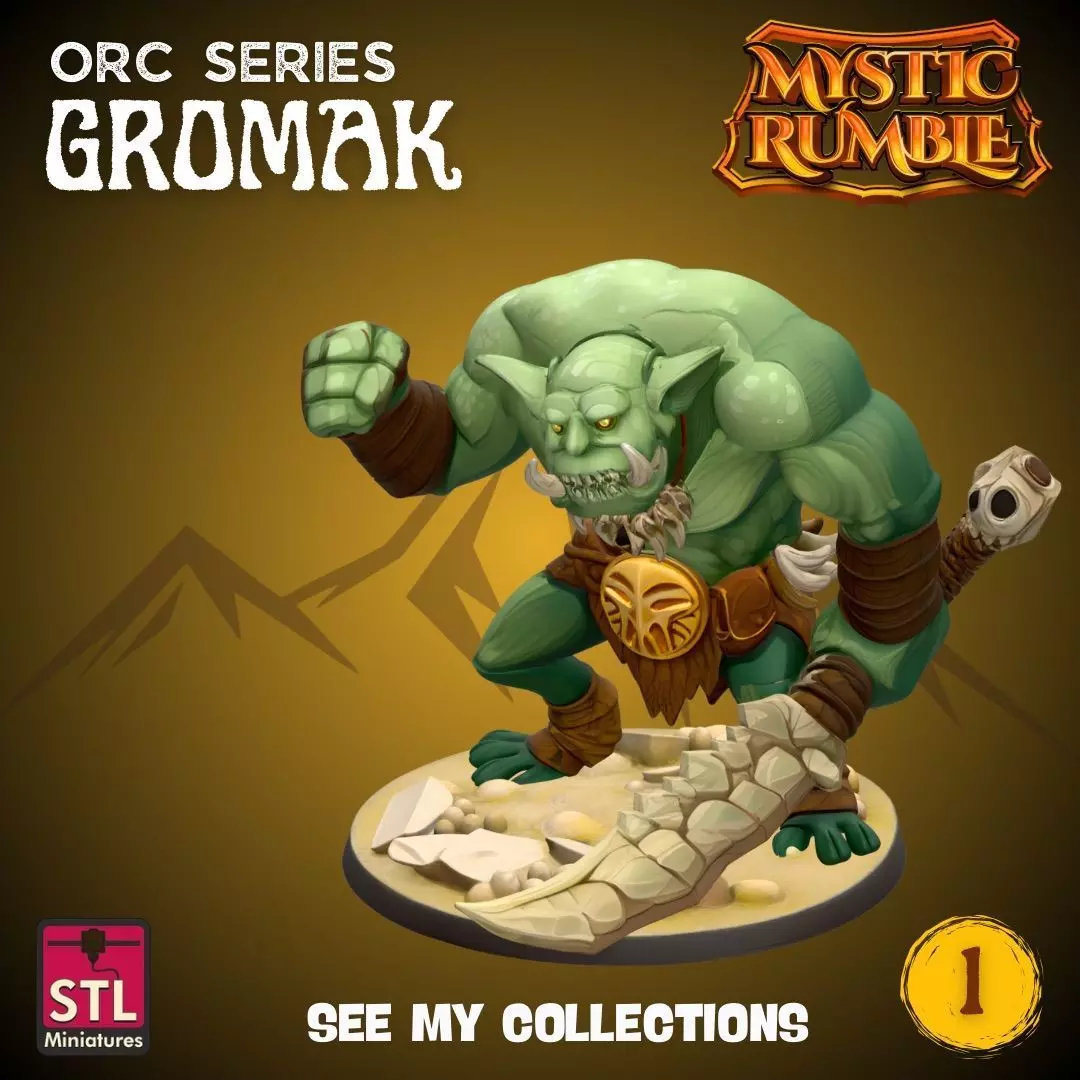 Mystic Rumble Orc 3D Print STL 3D print model