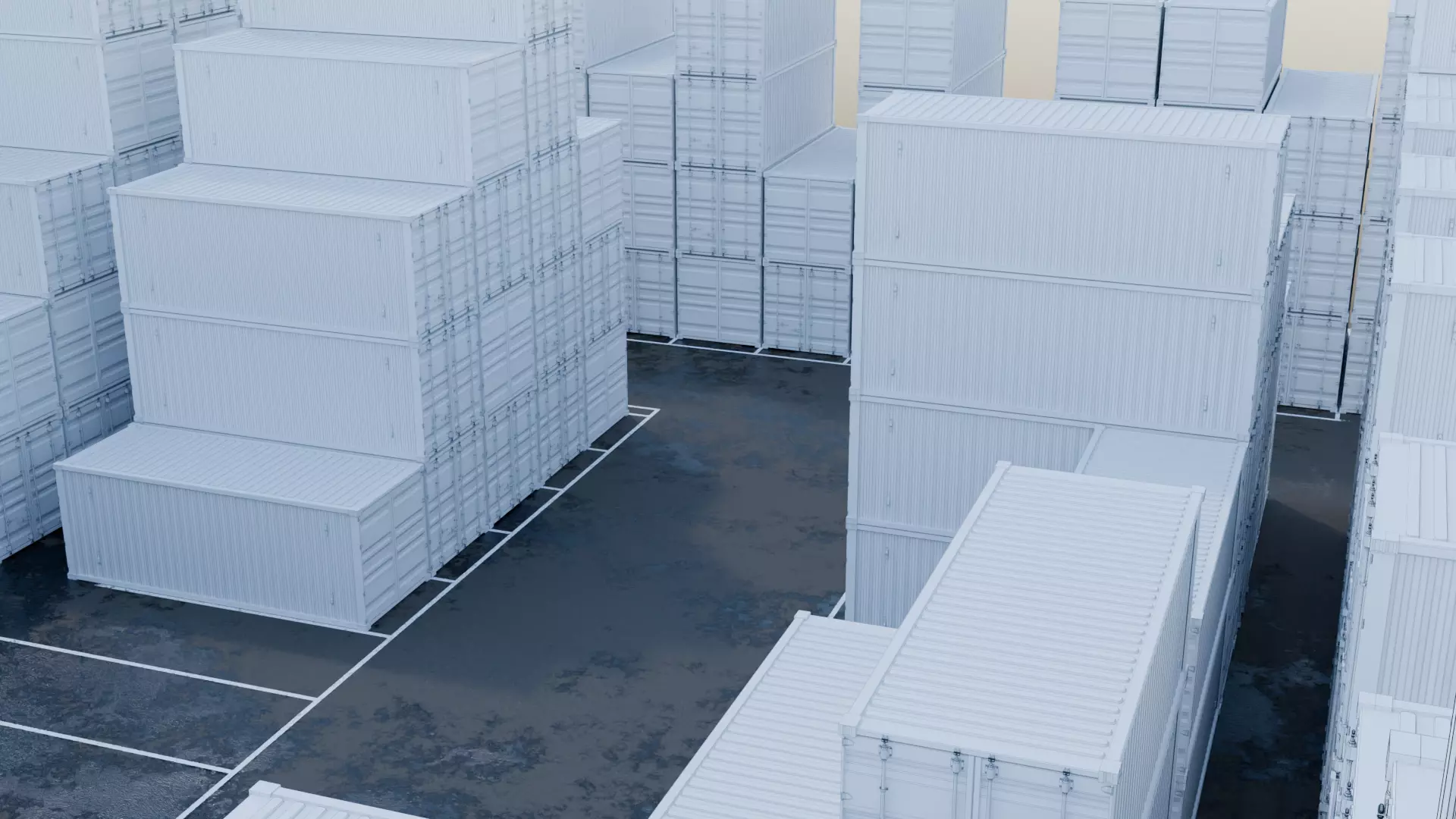 Harbour - Container Shipping 3D model_22