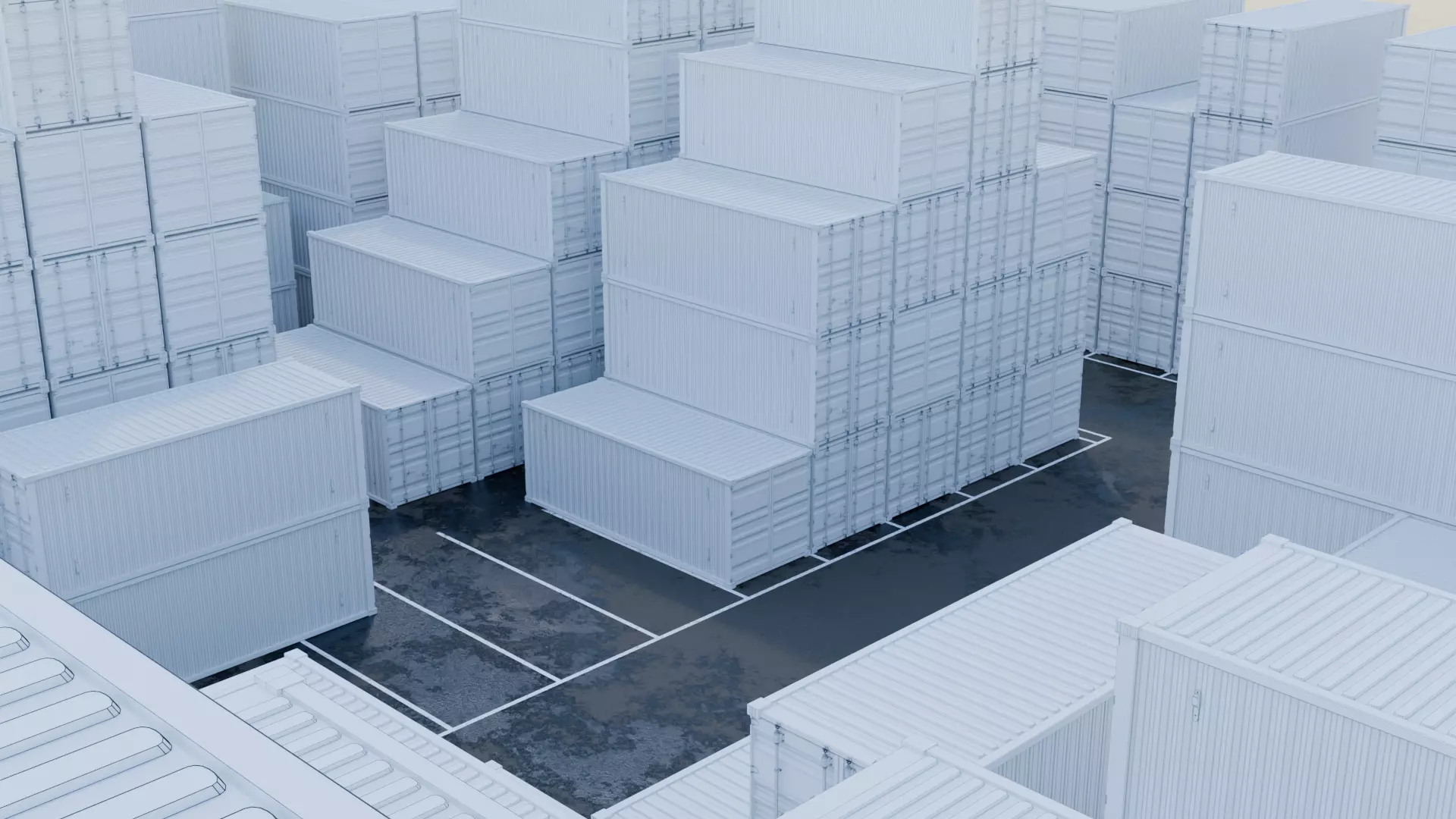 Harbour - Container Shipping 3D model_20