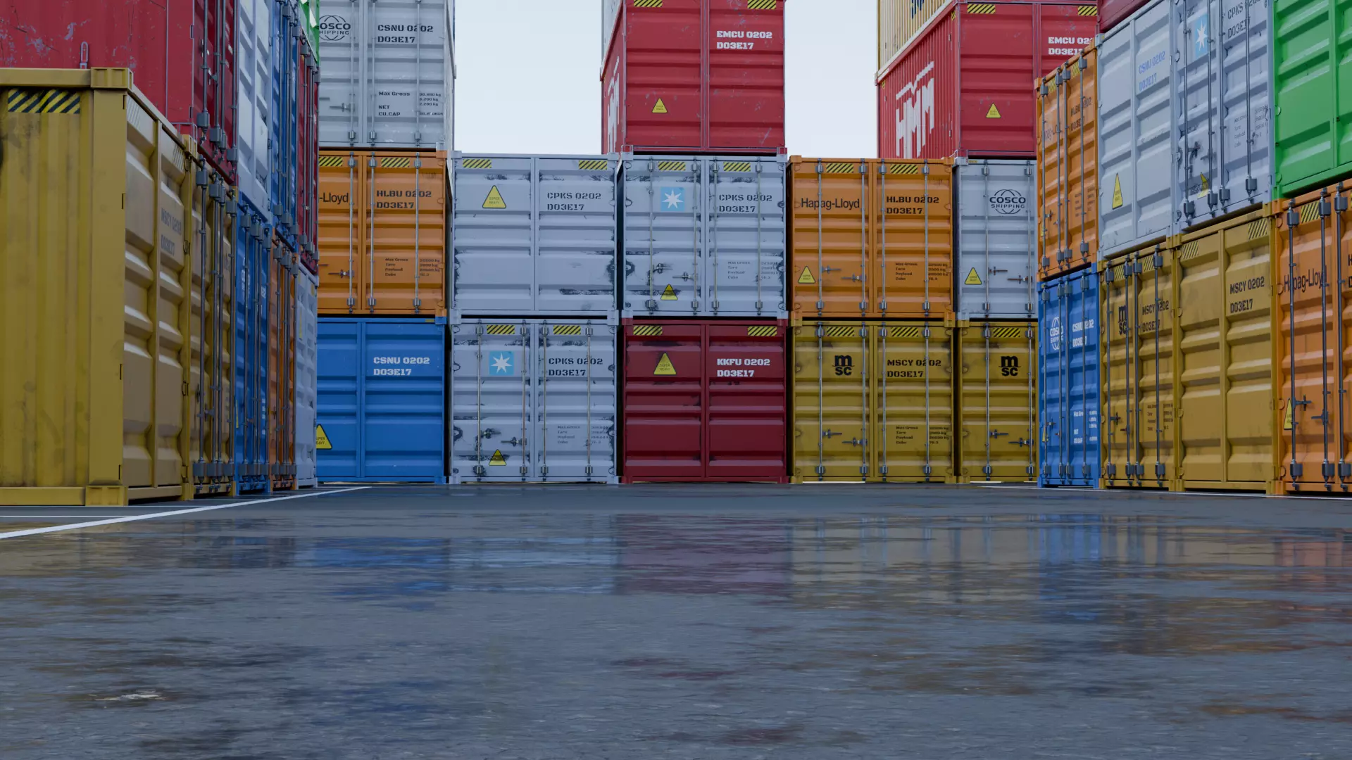 Harbour - Container Shipping 3D model_6