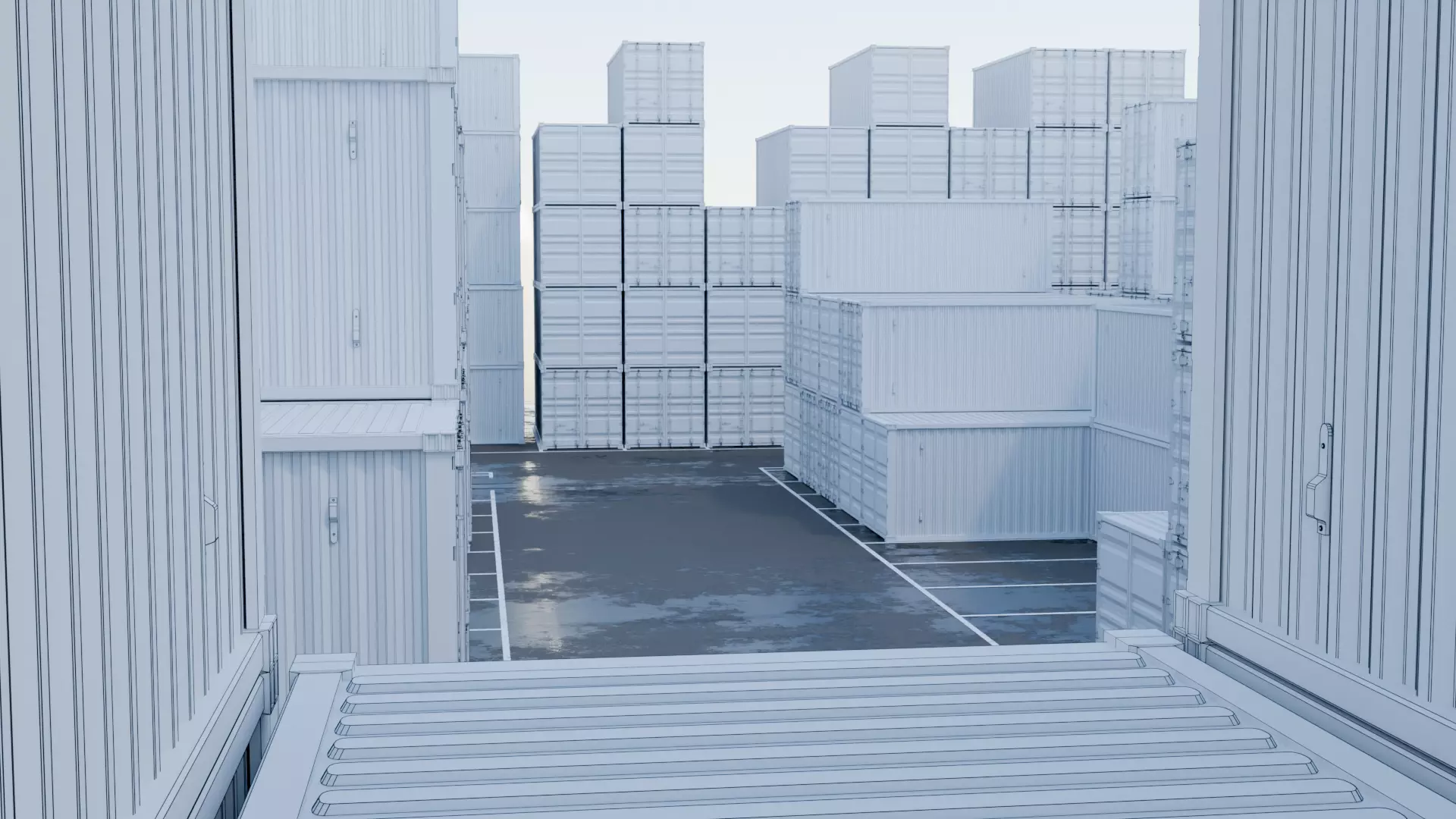 Harbour - Container Shipping 3D model_19