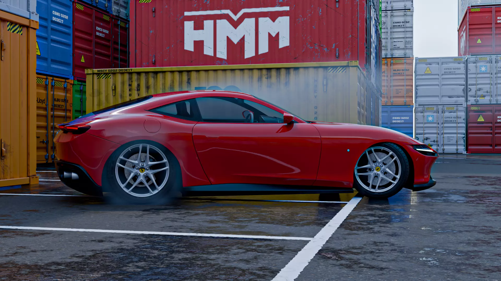 Harbour - Container Shipping 3D model_4