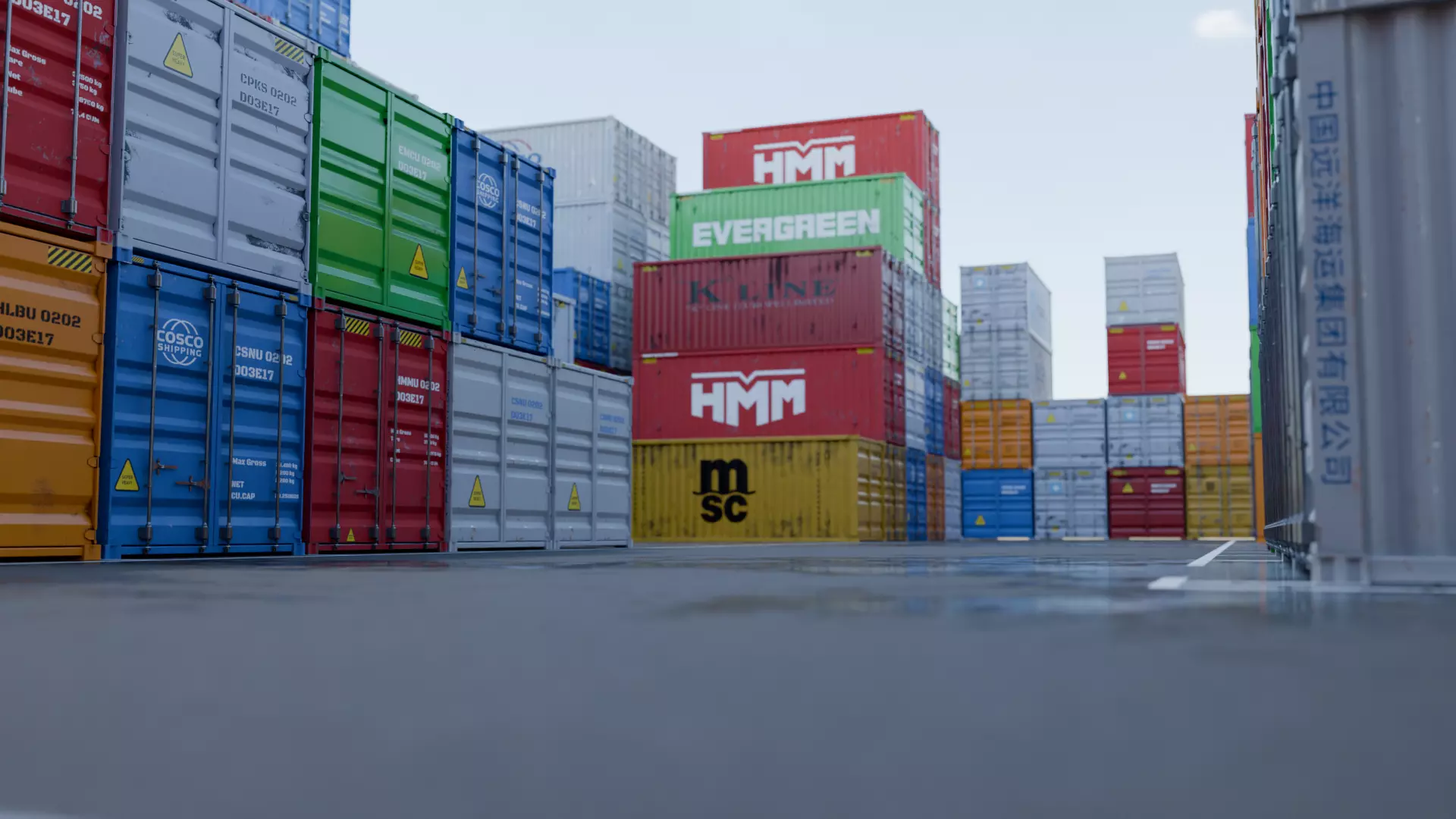 Harbour - Container Shipping 3D model_13