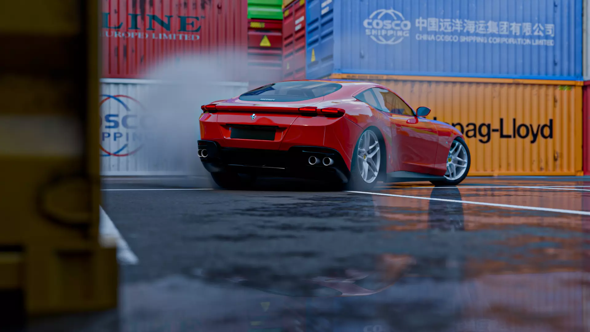 Harbour - Container Shipping 3D model_1