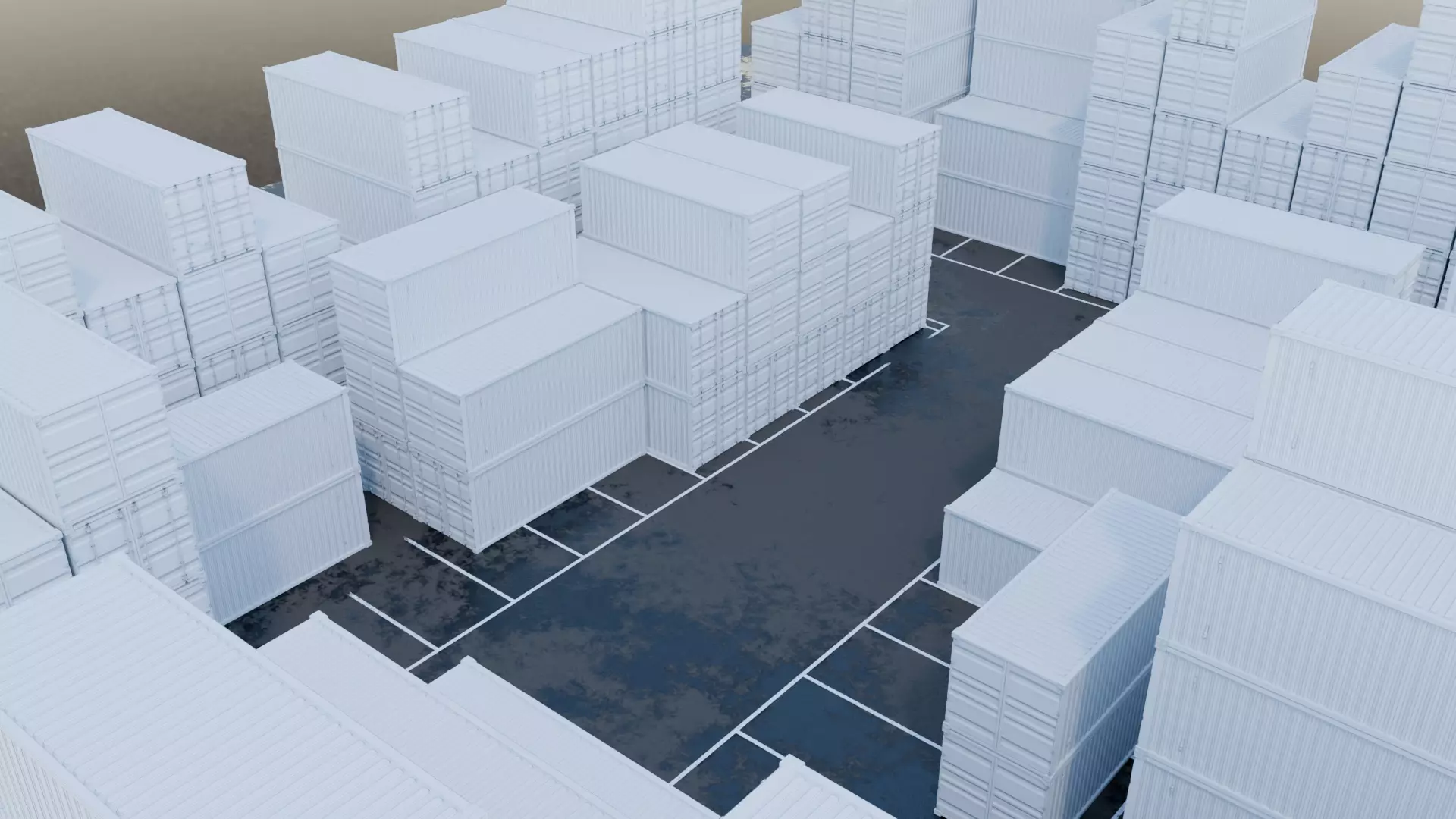 Harbour - Container Shipping 3D model_17