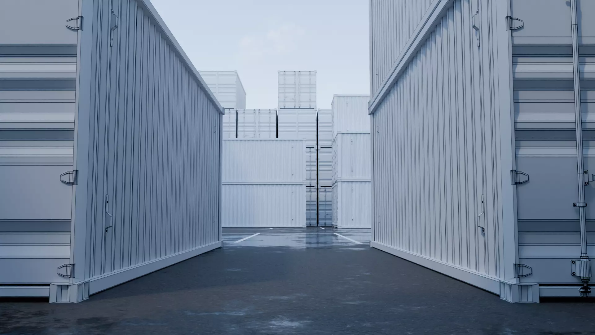 Harbour - Container Shipping 3D model_24