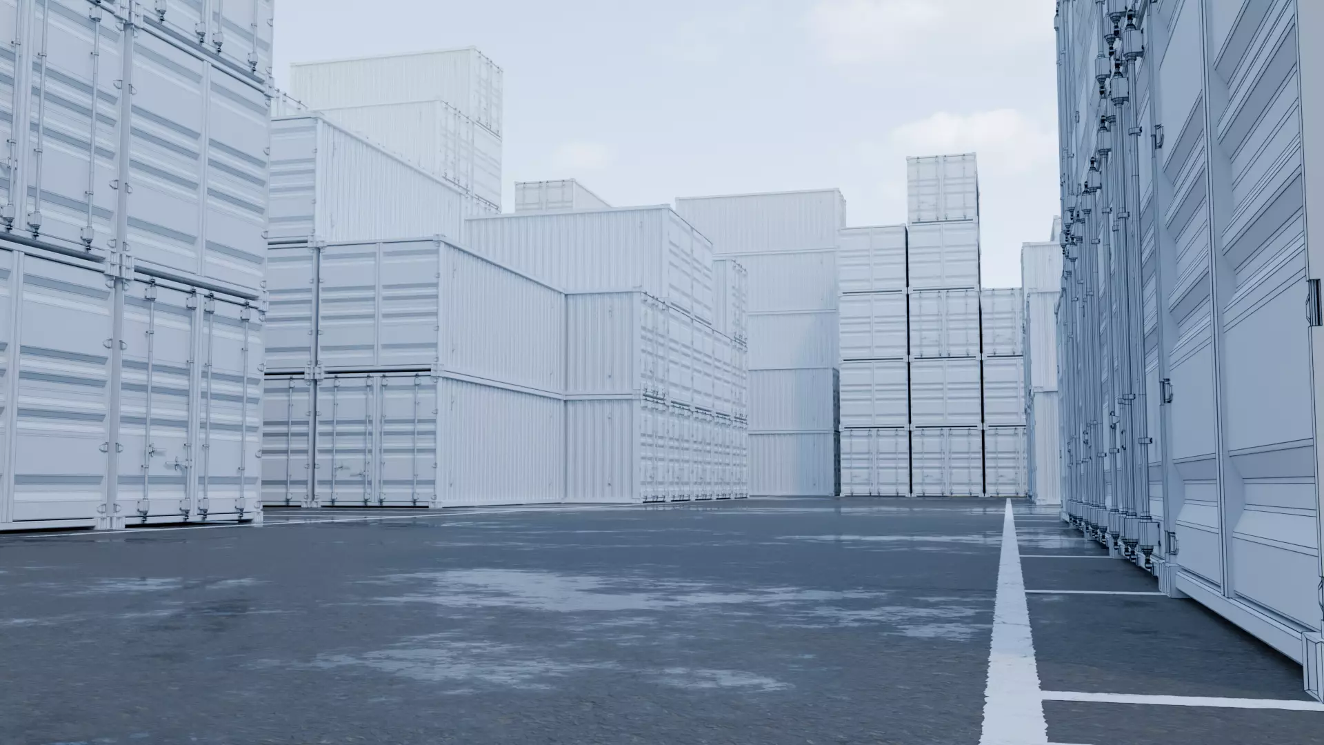 Harbour - Container Shipping 3D model_18