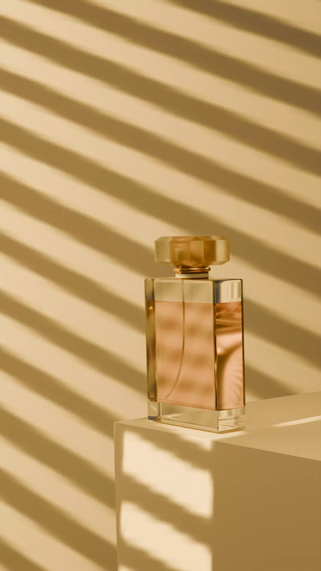 Perfume Bottle 3D Model Cosmetic Glass Bottle with Cap Free 3D model_1