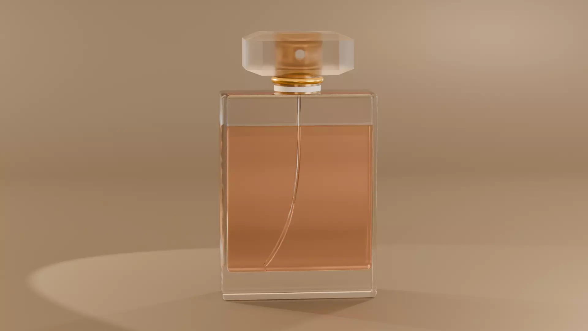 Perfume Bottle 3D Model Cosmetic Glass Bottle with Cap Free 3D model_2