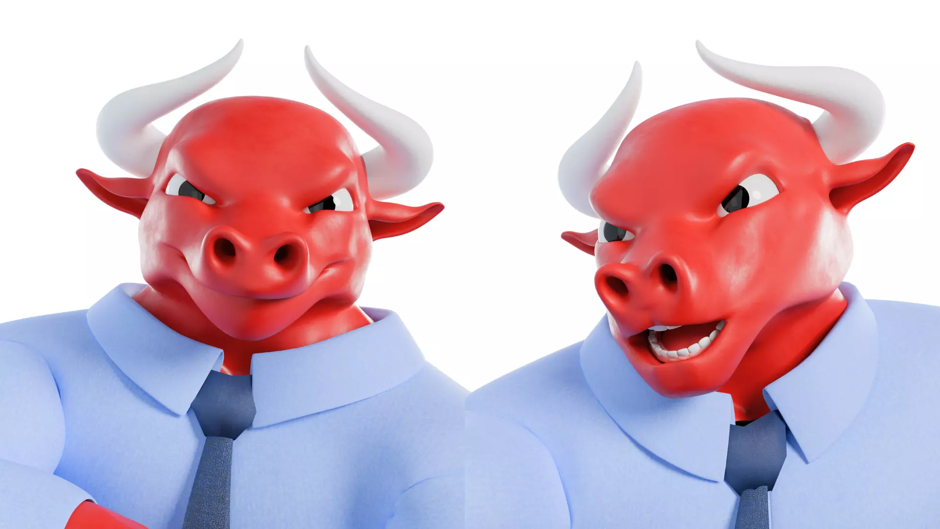 Cartoon Mascot Business Bull Rigged 3D model Free 3D model_23