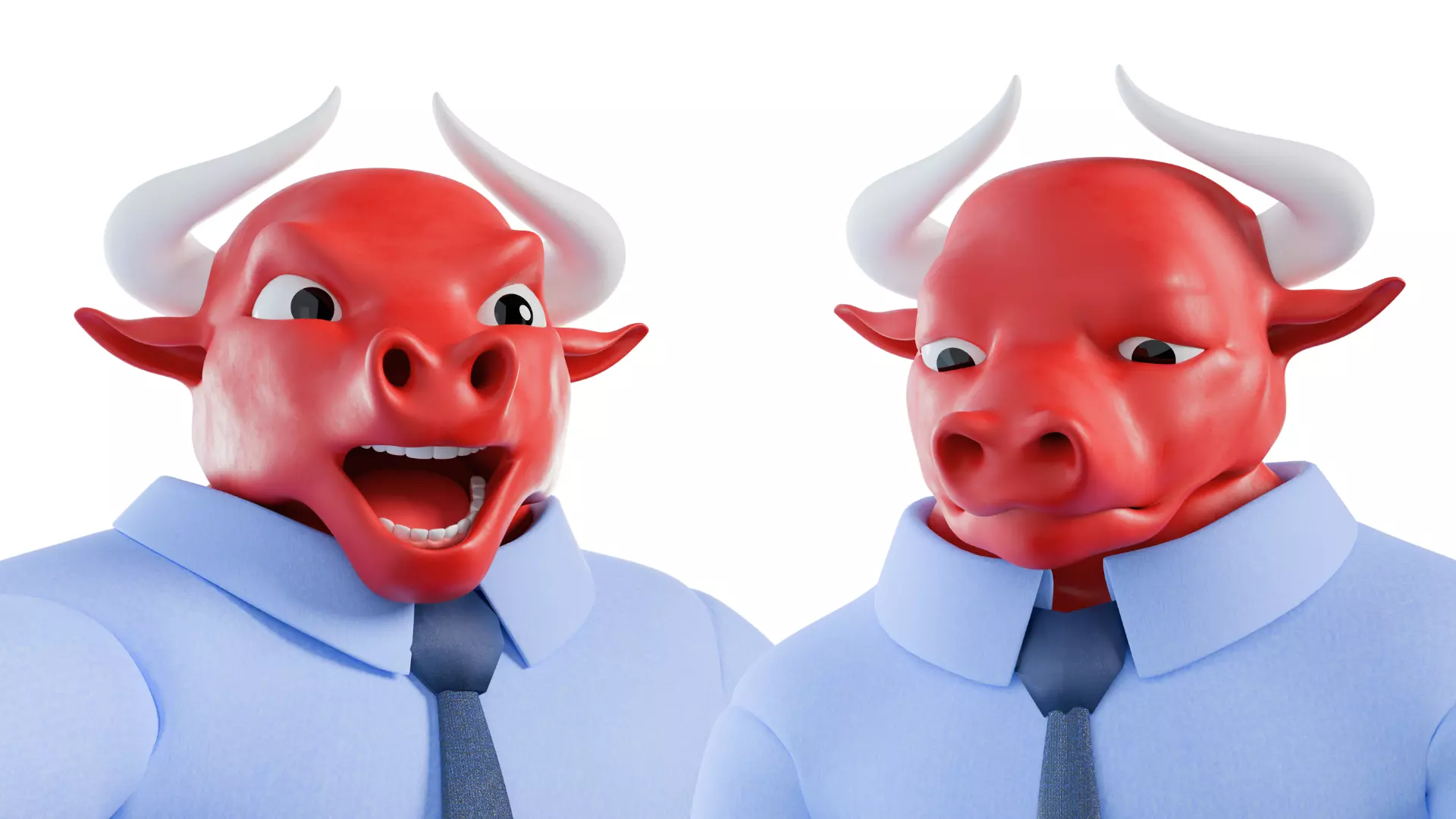 Cartoon Mascot Business Bull Rigged 3D model Free 3D model_25