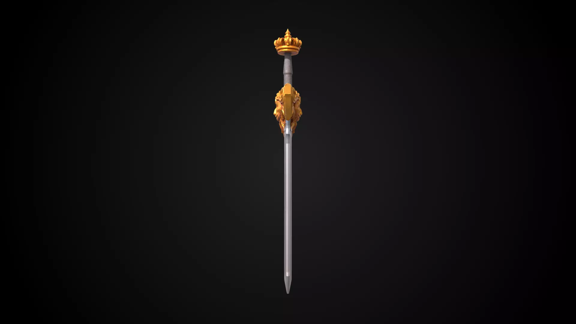 Stylized Rohan Sword - Gold Vow - Game Ready 3D model_2